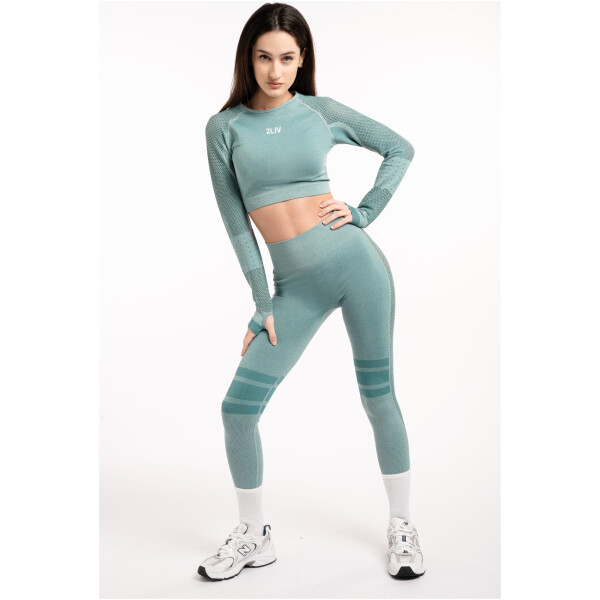 Mint Pro Flex Crop Top Long Sleeve